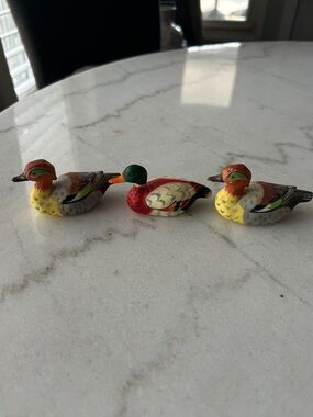 Vintage Decorative Bird Figurines - Made in Hong Kong